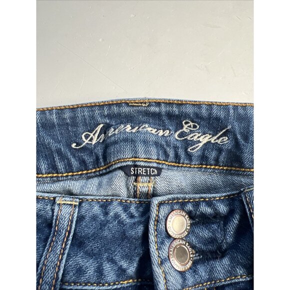 American Eagle Outfitters Artist Stretch Distressed Flared Jeans Size 4R - Picture 5 of 10